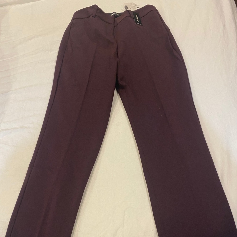 Express Columnist Slim Mid Rise Dress Pants